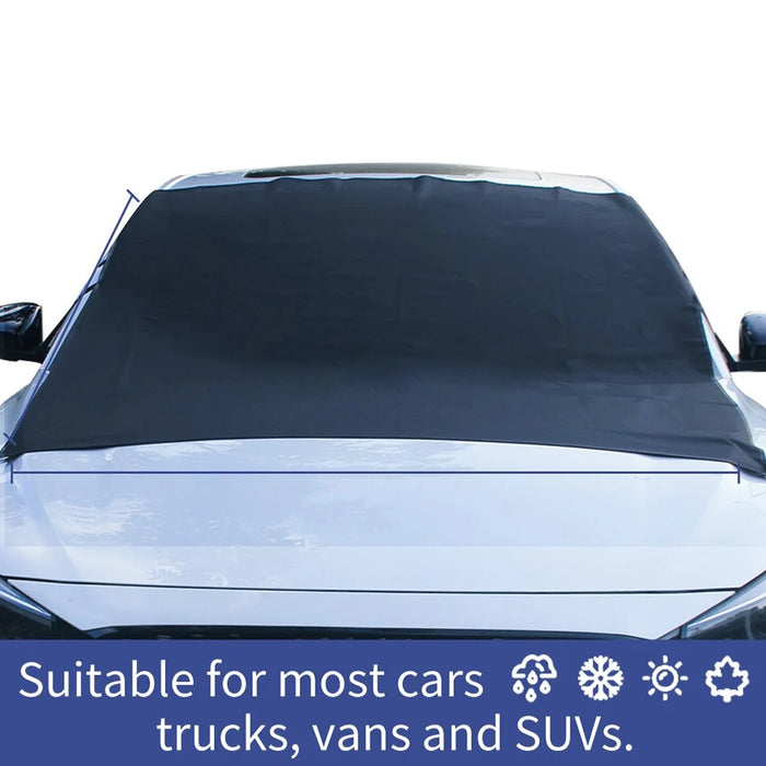 220x140cm 600D Oxford Cloth Thicken Car Front Windshield Waterproof Cover Windscreen Ice Snow Cover - 3