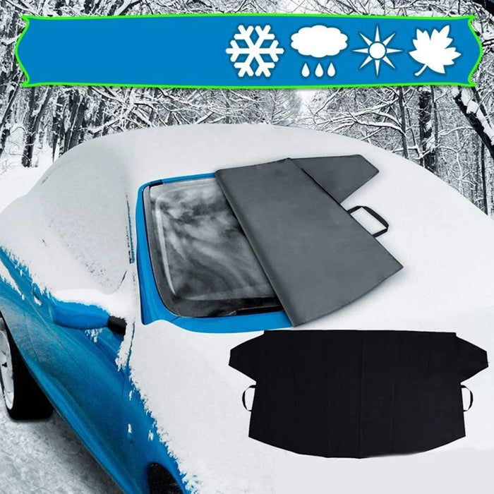 220x140cm 600D Oxford Cloth Thicken Car Front Windshield Waterproof Cover Windscreen Ice Snow Cover - 5