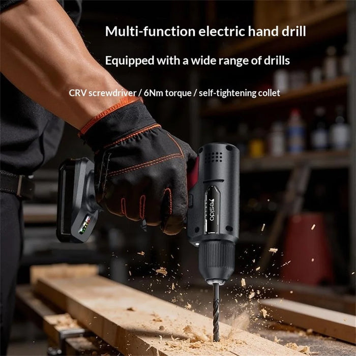 YESIDO EC36 Electric Screwdriver Set 3000mAh 8Nm Torque 400RPM Cordless Drill Kit with LED - Black - 3