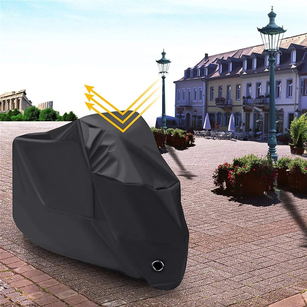 210D Oxford Cloth Waterproof Motorcycle Cover Outdoor Anti-UV Motorbike Cover, Size XL: 230x95x125cm - 2