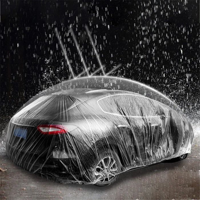BY-004 Disposable PE Plastic Protective Car Cover Waterproof Automobile Rain Cover (Basic Version), Size: XL - 3
