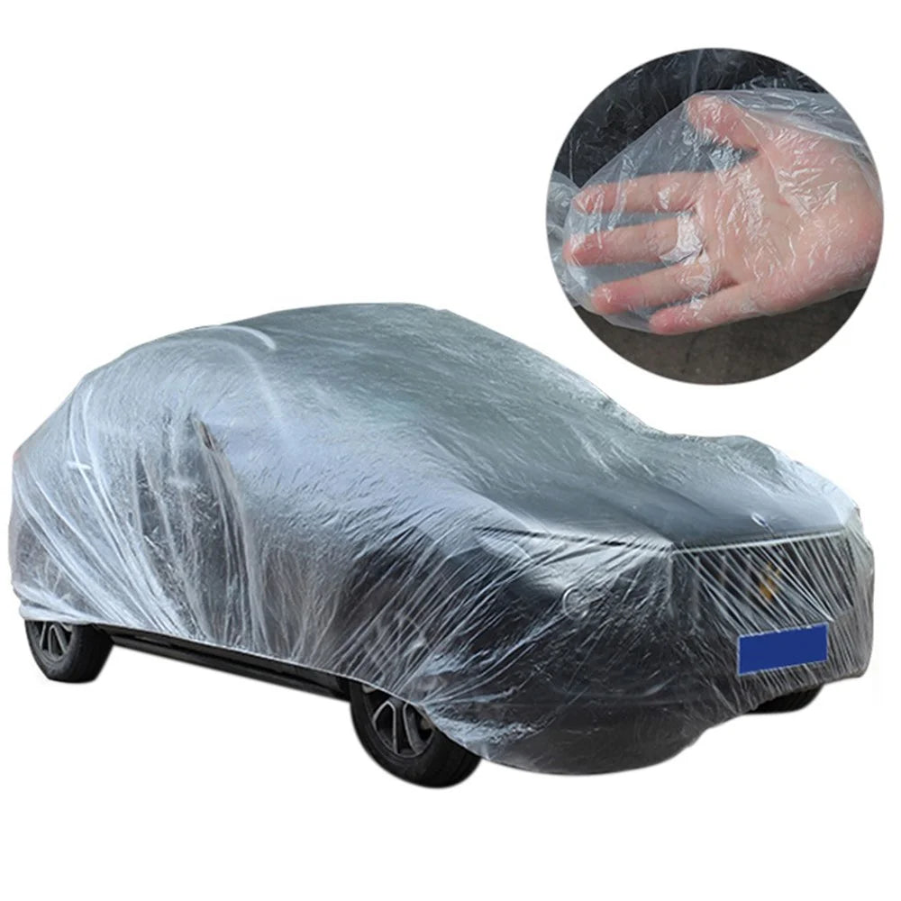 BY-004 Waterproof Automobile Rain Cover Disposable PE Plastic Protector Car Cover (Basic Version), Size: L - 1
