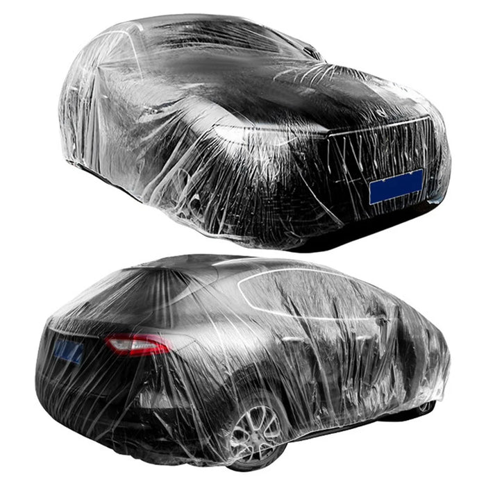 BY-004 Dustproof PE Waterproof Car Cover Disposable Rain Cover with Elastic Band (Upgraded Version), Size: XL - 1