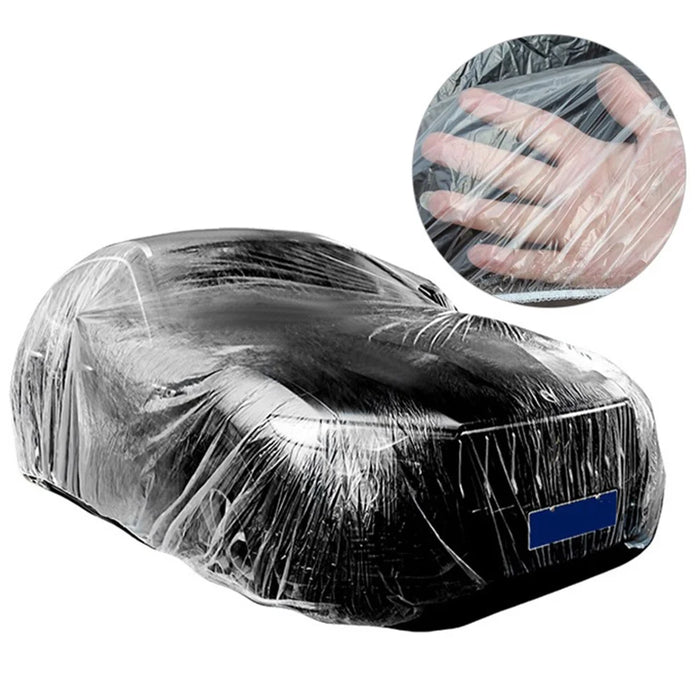 BY-004 Dustproof PE Waterproof Car Cover Disposable Rain Cover with Elastic Band (Upgraded Version), Size: XL - 5