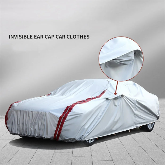 Oxford Cloth Car Cover All Weather Rain Snow UV Sun Hail Protector with Storage Bag - 2XL - 5