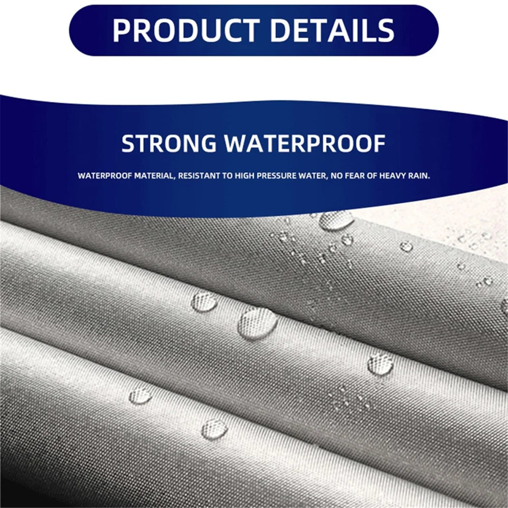 004 Outdoor Car Cover Sun Protection Snowproof Aluminum Foil Car Tarp with Reflective Strips / Storage Bag - 2XL - 5