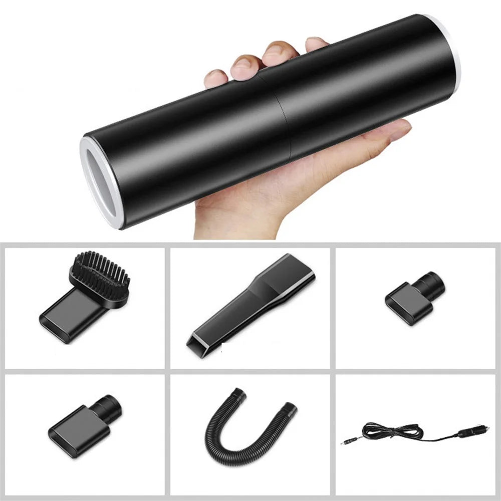 Portable Handheld Car Vacuum Cleaner 120W Car Charger Plug-in Auto Vacuum Cleaner with HEPA Filter - White - 2