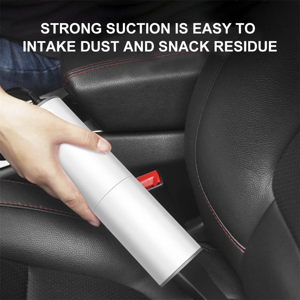 Portable Handheld Car Vacuum Cleaner 120W Car Charger Plug-in Auto Vacuum Cleaner with HEPA Filter - White - 5