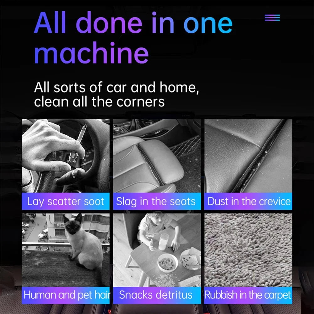 V8 Portable Mini Car Vacuum Cleaner High Power Wireless Vacuum Cleaner for Car Home - 3