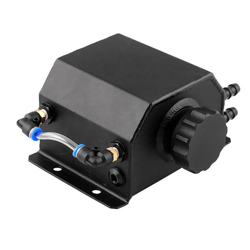 FST009-BK Car Modification 1L Aluminum Radiator Coolant Overflow Bottle Recovery Water Tank Reservoir - 1