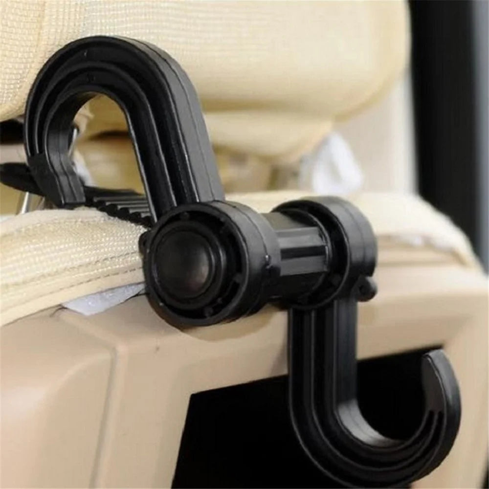Car Seat Back Hook Multi-functional Auto Car Seat Headrest Hanger Holder, Double Hanging Hook - 2