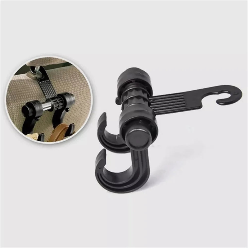 Car Seat Back Hook Multi-functional Auto Car Seat Headrest Hanger Holder, Double Hanging Hook - 6