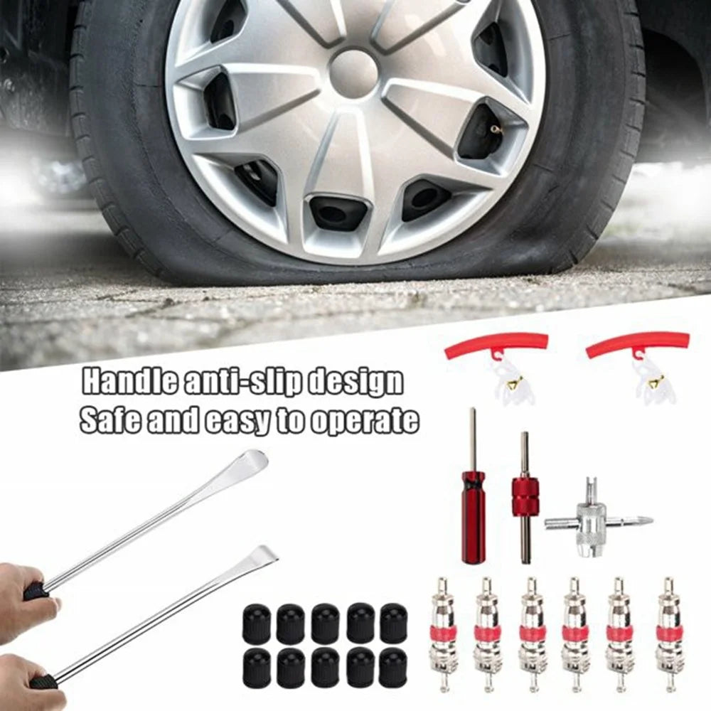 25Pcs / Set Tire Lever Tool Car Motorcycle Bike Wheel Rim Removal Repair Kit - 5