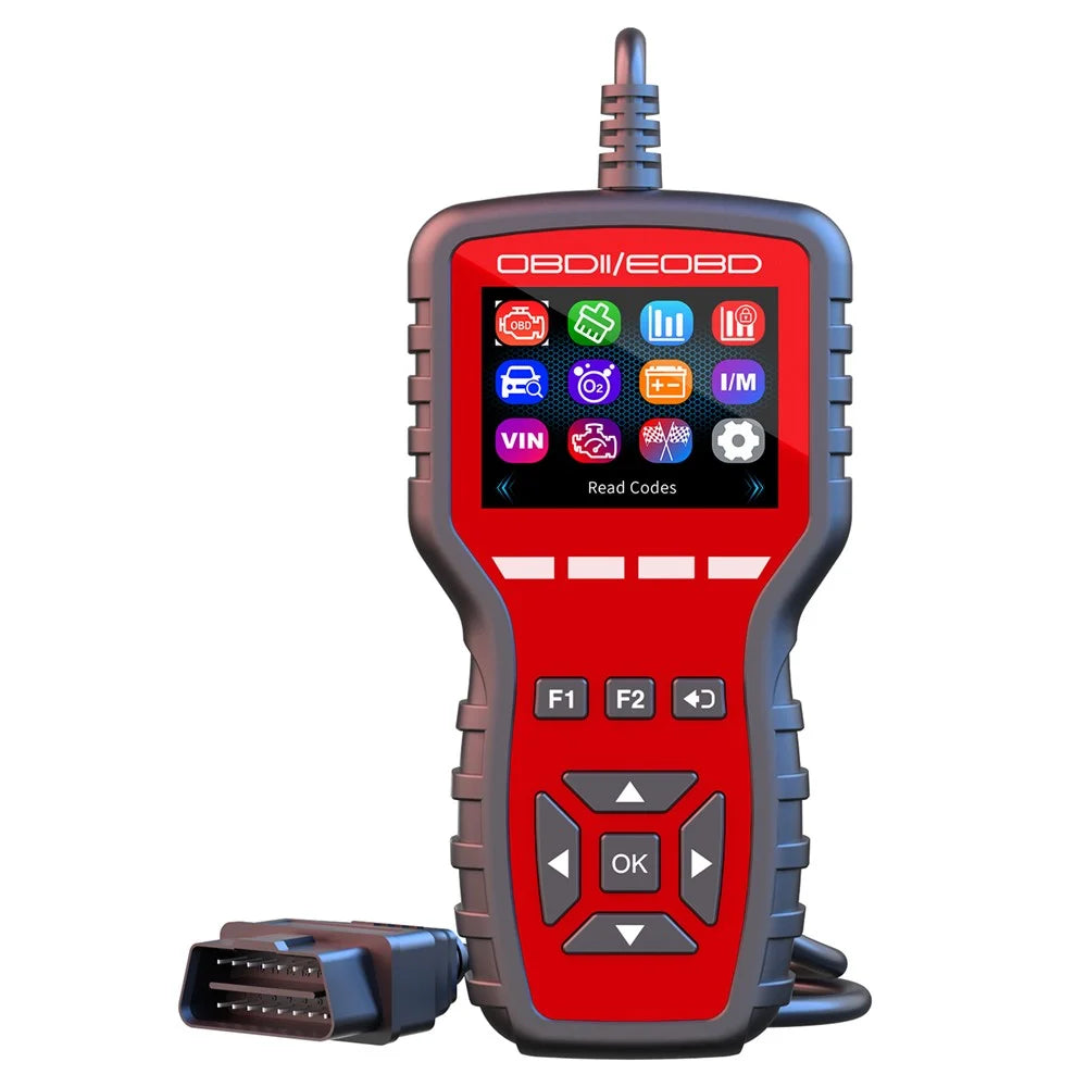 K2 OBD2 Car Diagnostic Scanner 40000+ Codes Color Screen Engine Fault Code Reader Clear Tool - Red - 1