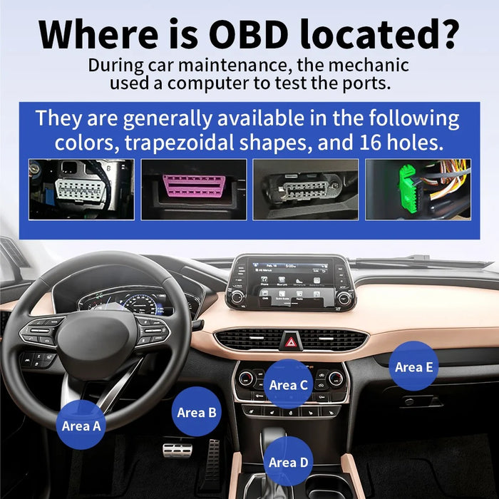 K2 OBD2 Car Diagnostic Scanner 40000+ Codes Color Screen Engine Fault Code Reader Clear Tool - Red - 6