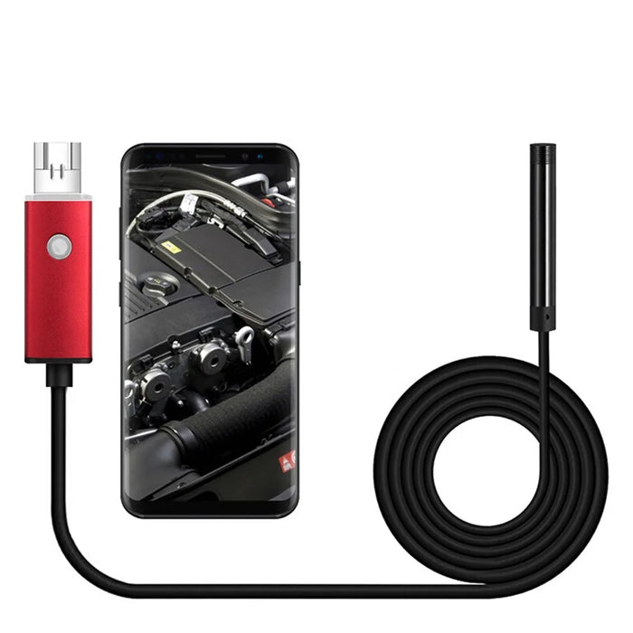 10m Hard Wire Waterproof 6-LED 5.5mm Lens Endoscope Camera Inspection Tool Borescope for Micro USB / USB Interface Cell Phones and Computers - 1