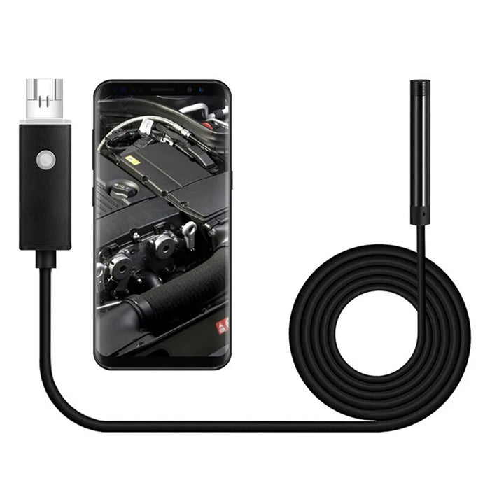 2m Flexible Wire 6-LED Industrial Endoscope 5.5mm Lens Android Phone Computer Borescope Waterproof USB / Micro USB Inspection Snake Camera - 1