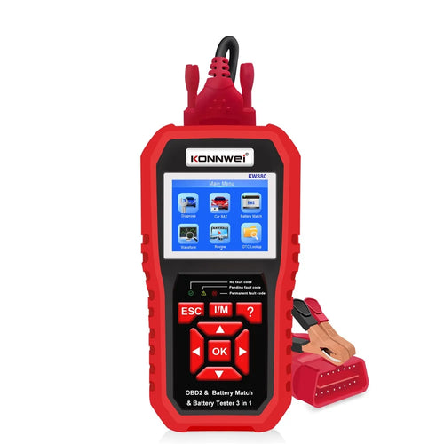 KONNWEI KW880 Car Diagnostic Tools & Car Battery Tester & Car Battery Match 3 in 1 Multi-Function Detector Device - 1
