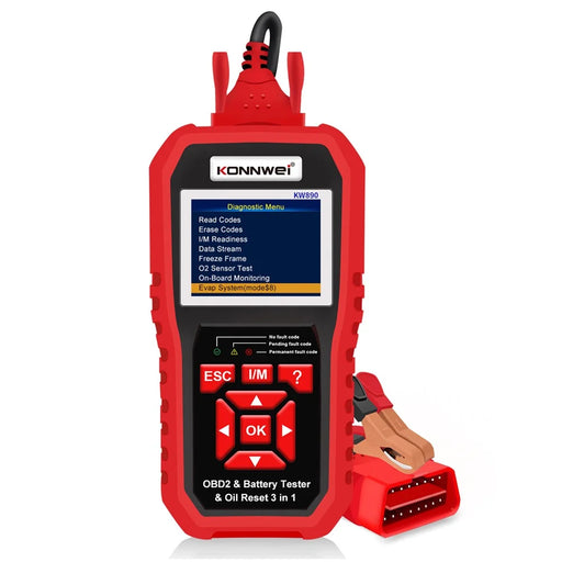 KONNWEI KW890 Car Diagnostic Instrument + Car Battery Detector + Oil Light Reset Multi-Function Car Tester - 1