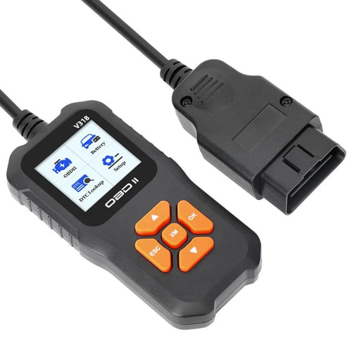 V318 OBD2 1.8-inch Car Fault Diagnosis Instrument Engine Tester Diagnostic Tool Battery Detector - 1