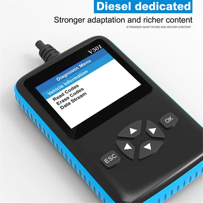 V501 OBD2 Car Truck Diesel Oil Diagnostic Tool Vehicle Engine Fault Code Reader Scanner Analyzer - 3