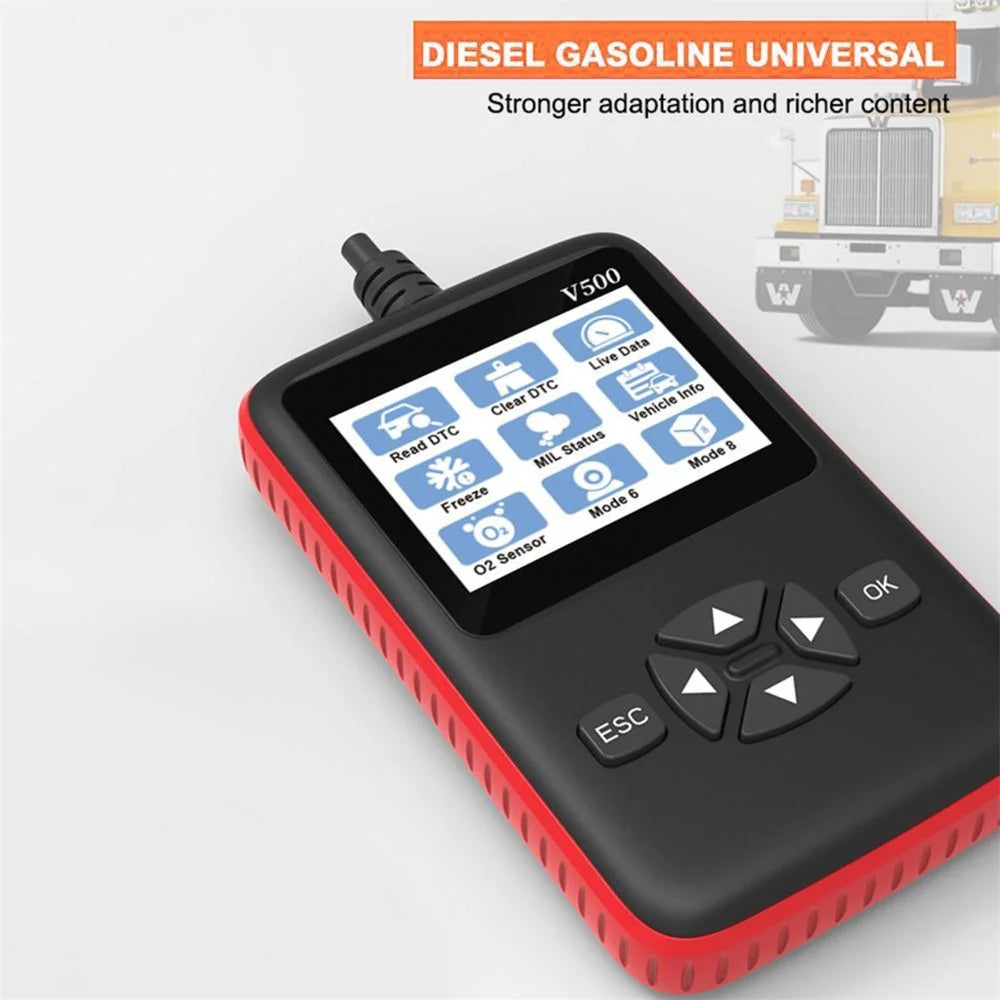 V500 Car Vehicle ELM327 OBD2 Engine Fault Code Reader Diesel Oil Diagnostic Tool Scanner Analyzer - 6