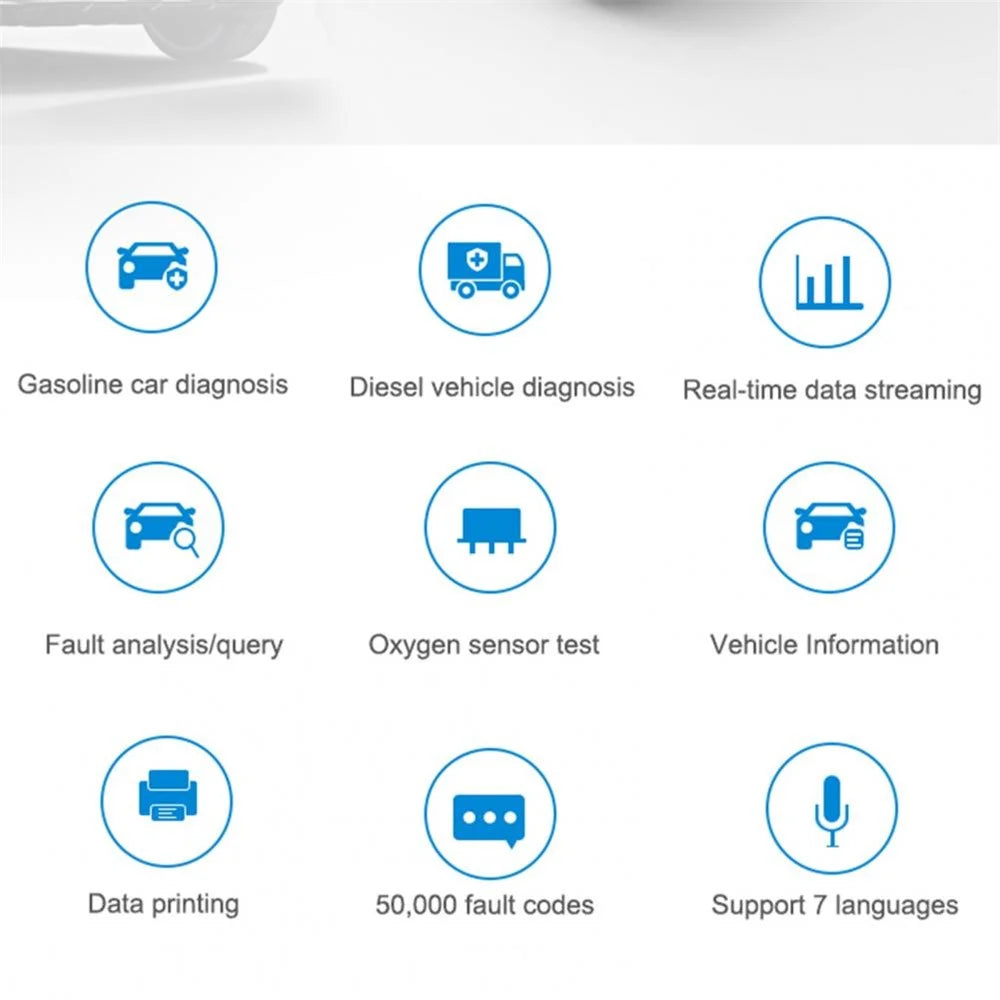 V500 Car Vehicle ELM327 OBD2 Engine Fault Code Reader Diesel Oil Diagnostic Tool Scanner Analyzer - 7