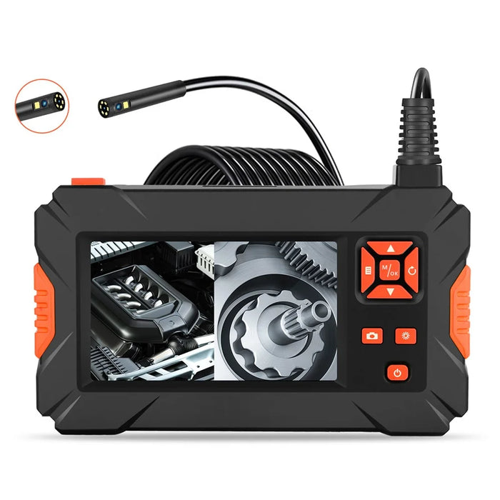 P130 10m Hard Wire Waterproof 8mm Dual-Lens Inspection Snake Camera LED Light Borescope Industrial Endoscope - 1