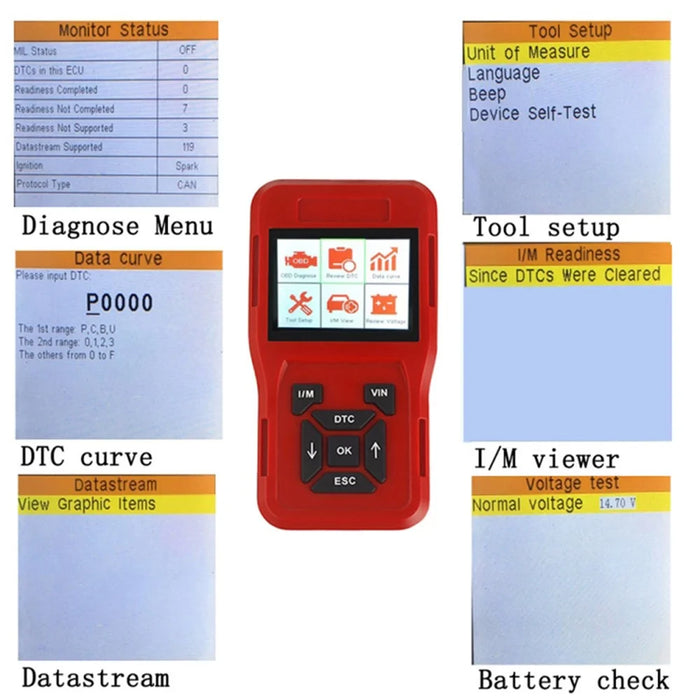 TK209 Car Diagnostic Scanner OBD2 Code Reader Engine System Diagnostic Tools - 4