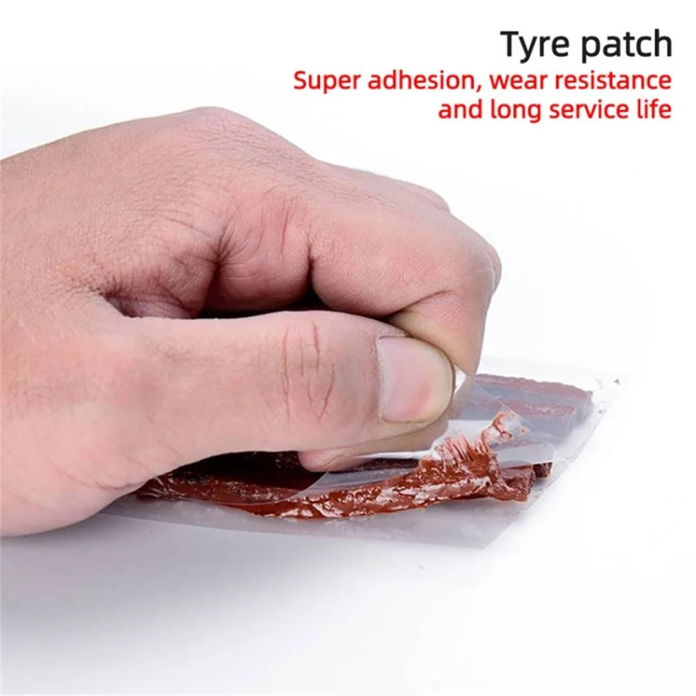 8Pcs / Set Car Tyre Puncture Repair Kit Tire Pressure Gauge Pliers Tool with Storage Case - 4