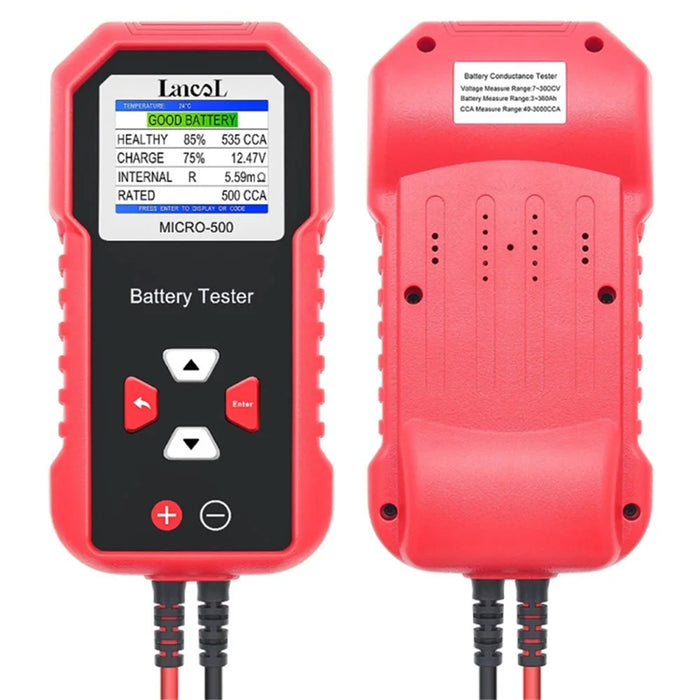 LANCOL Micro 500 Car Battery Tester 12V Lithium Battery Test Digital Lead Acid Battery Analyzer - 2
