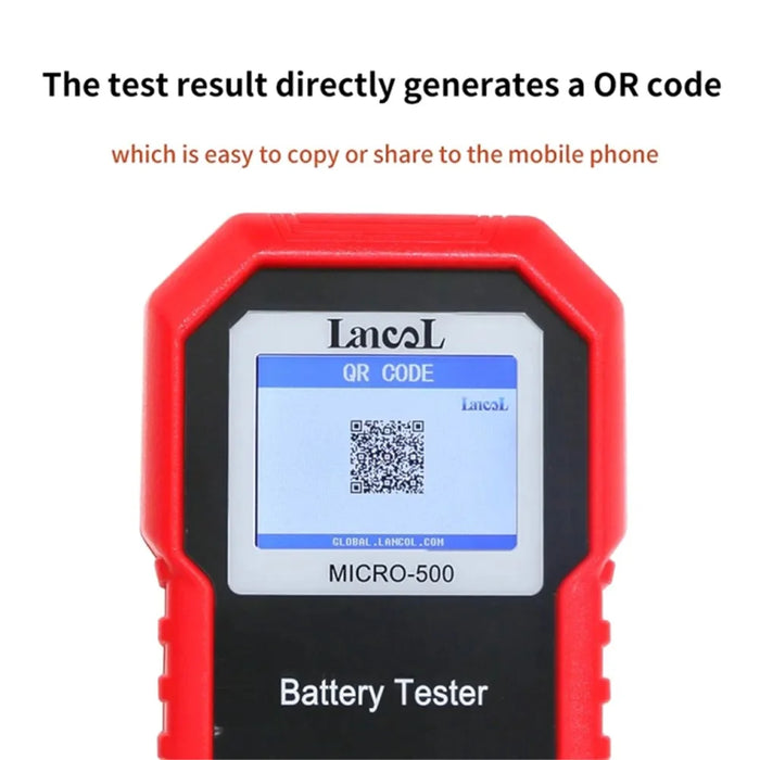 LANCOL Micro 500 Car Battery Tester 12V Lithium Battery Test Digital Lead Acid Battery Analyzer - 3