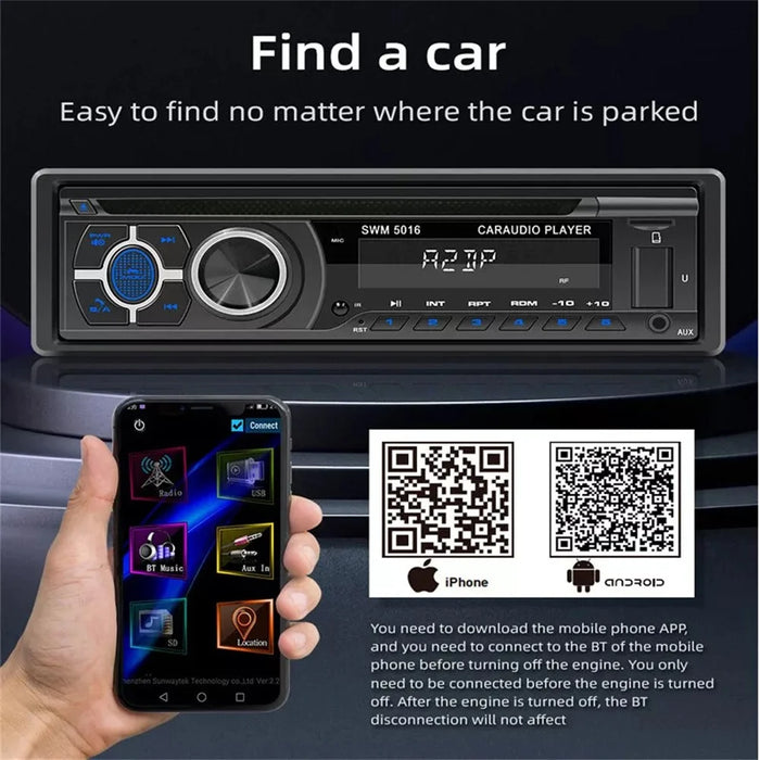 SWM-5015 Single Din Car MP3 Player Bluetooth-compatible Multimedia FM Radio CD VCD DVD Player - 5