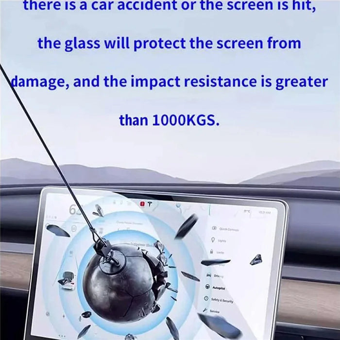 For Tesla Model 3 Highland Navigation Screen Protector HD Clear Anti-Fingerprint Tempered Glass Film - 2