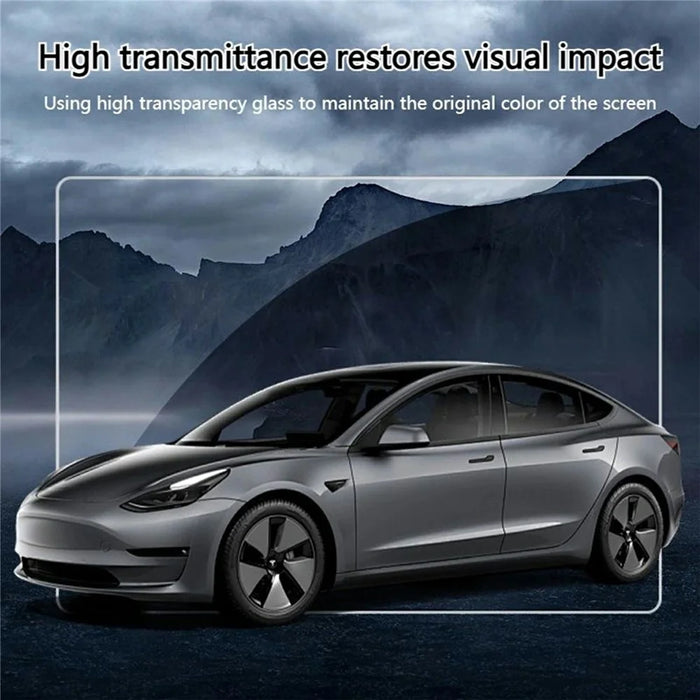 For Tesla Model 3 Highland Navigation Screen Protector HD Clear Anti-Fingerprint Tempered Glass Film - 4