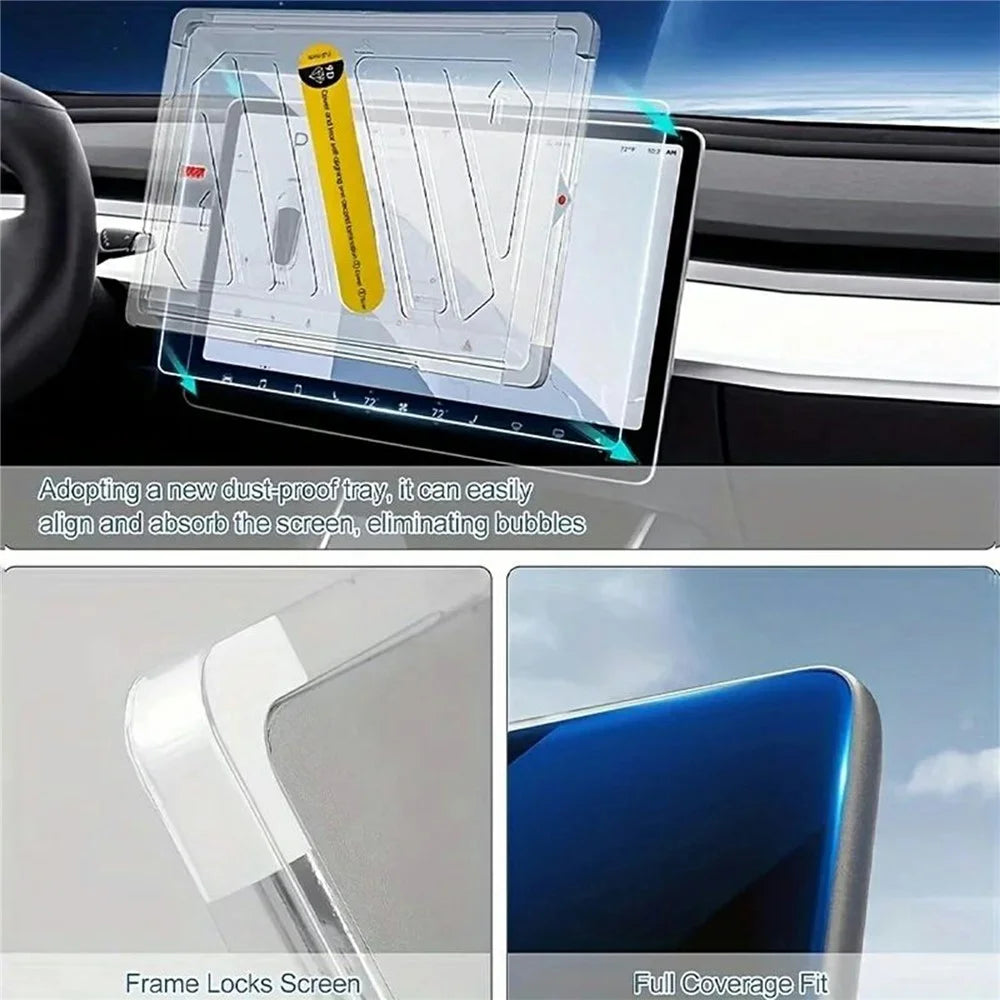 For Tesla Model 3 Highland Navigation Screen Protector Matte Anti Fingerprint Tempered Glass Touch Screen Film - 7