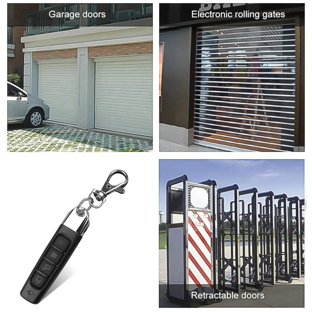 4 Keys Electric Wireless Remote Control Duplicator Cloning Code Garage Gate Door Opener Keychain Black - 3