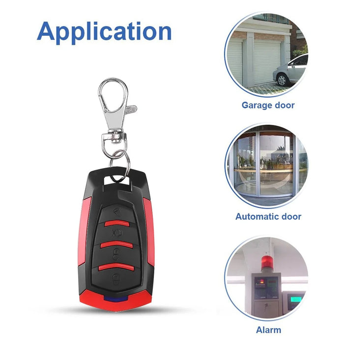 AK-K200427 433MHZ Wireless Copy Remote Control 4 Keys Cloning Garage Door Duplicator with Keychain - 3
