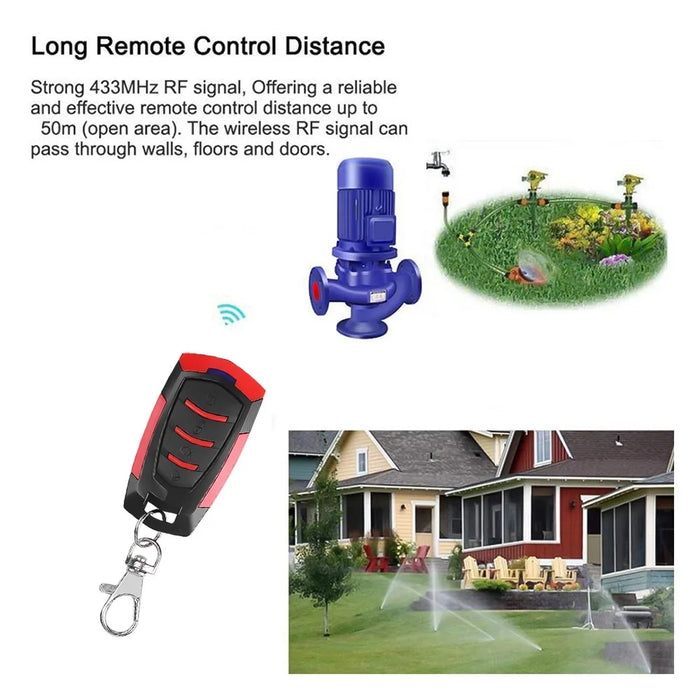 AK-K200427 433MHZ Wireless Copy Remote Control 4 Keys Cloning Garage Door Duplicator with Keychain - 5