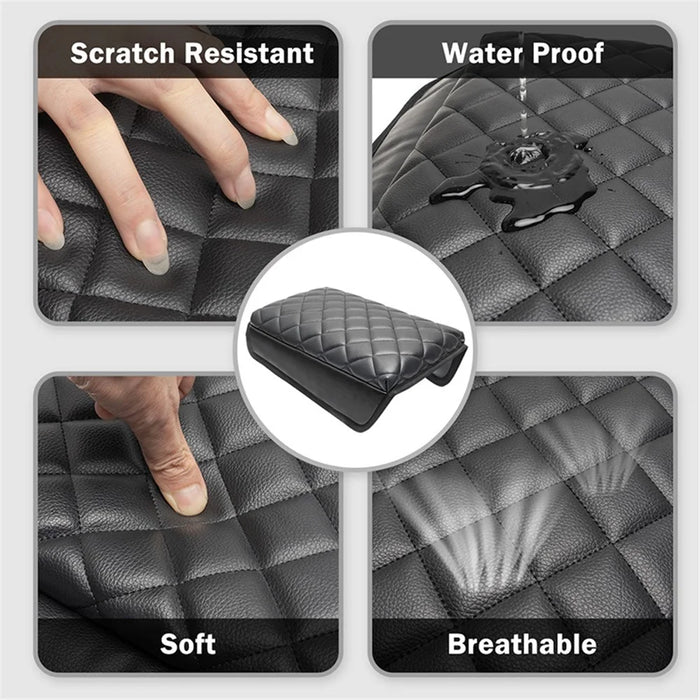 TS000658 For Model 3 / Y 2017-2022 PU Leather Car Armrest Cover Center Console Armrest Box Protector Lid Pad - 2