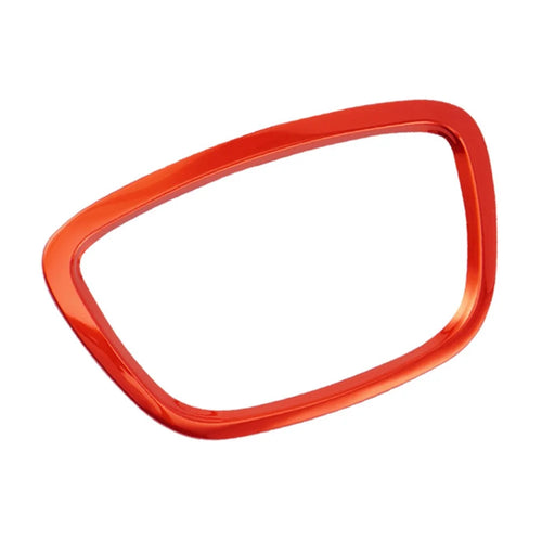 For A3 / A4L / A6L / Q3 / Q5 / Q7 / A8 Aluminum Alloy Sticker Car Steering Wheel Decal Interior Modification Decor, Oval Type - Red - 1