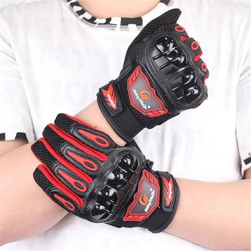 RIDING TRIBE MCS-47 Anti-Slip Motorcycle Riding Full Finger Gloves for Cycling Motorbike Sports - Red/M - 1