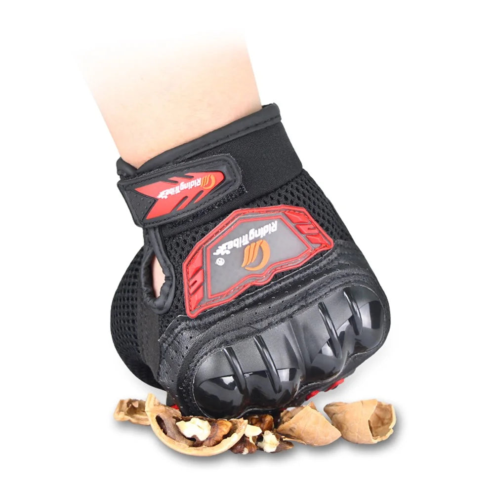 RIDING TRIBE MCS-47 Anti-Slip Motorcycle Riding Full Finger Gloves for Cycling Motorbike Sports - Red/M - 3