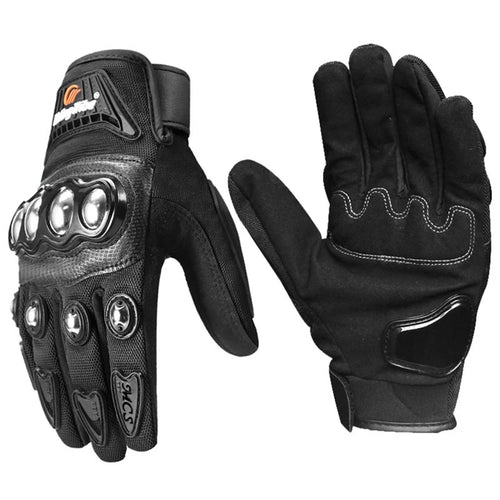 RIDING TRIBE MCS-29B Anti-fall Anti-slip Motorcycle Riding Gloves Outdoor Motocross Breathable Touch Screen Full Finger Gloves - Black/M - 1