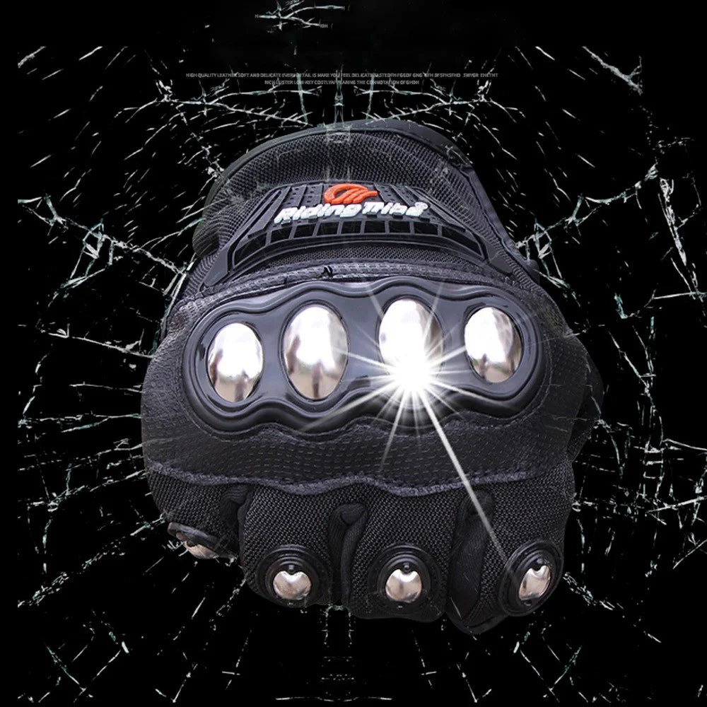 RIDING TRIBE MCS-29B Anti-fall Anti-slip Motorcycle Riding Gloves Outdoor Motocross Breathable Touch Screen Full Finger Gloves - Black/M - 3