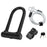 PL-G1L Bike U Lock IP65 Waterproof Bicycle Lock with Security Steel Cable / Mounting Bracket / Keys for Bicycle Motorcycle - 1