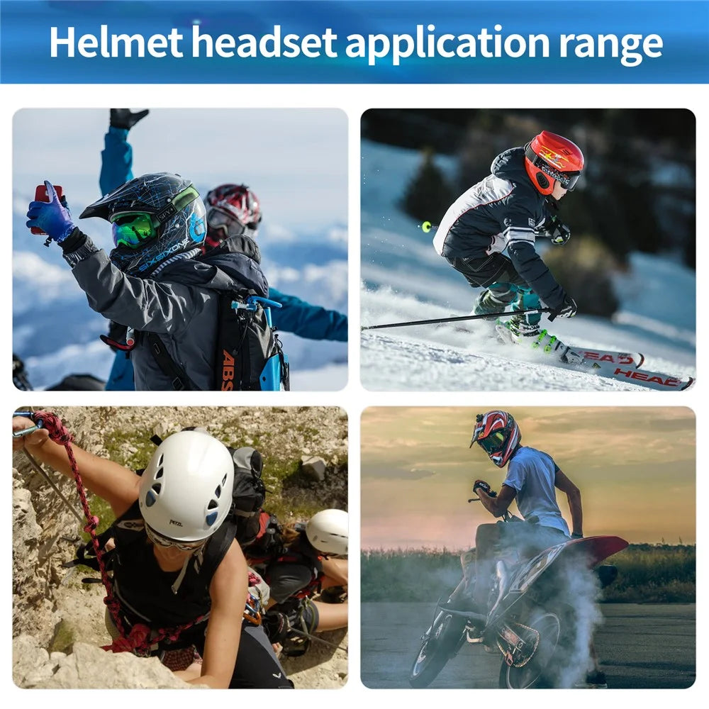 YZ06 Multi-function Bluetooth-compatible Helmet Headset Dust-proof Water-Resistant Wireless Headphone with Stereo Sound/FM Radio for Riding Cycling - 5