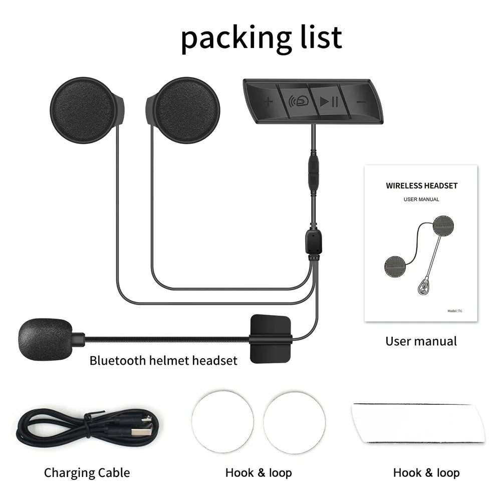 M7 Wireless Headphone Bluetooth-compatible 5.0 Helmet Headset Stereo Sound Waterproof Auto Answer Earphone with FM Radio - 7