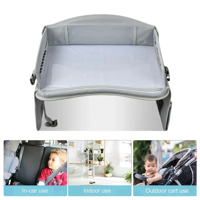 Kids Car Seat Lap Desk Oxford Cloth Travel Tray Drawing Writing Table for Children - 3