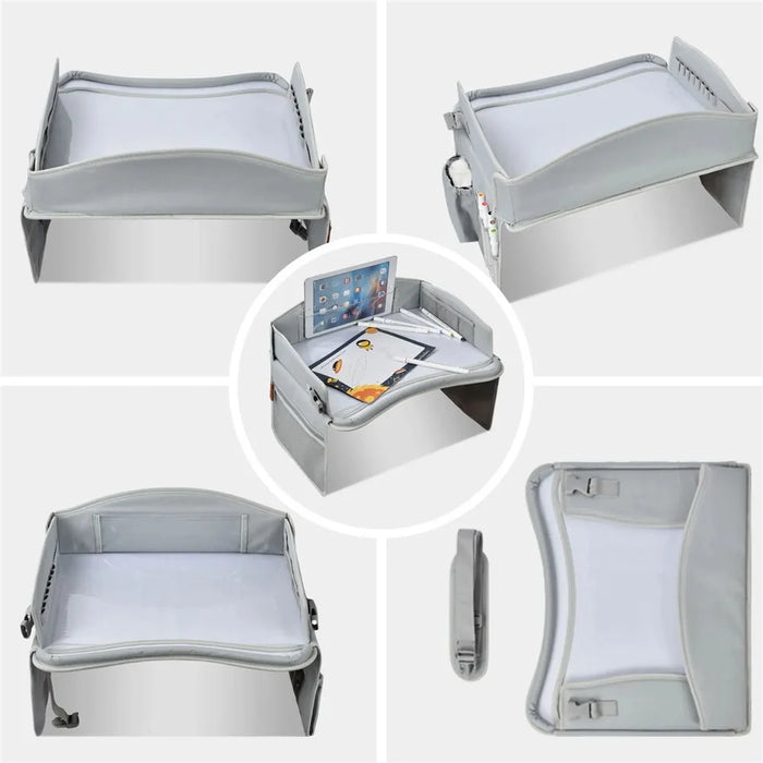 Kids Car Seat Lap Desk Oxford Cloth Travel Tray Drawing Writing Table for Children - 4